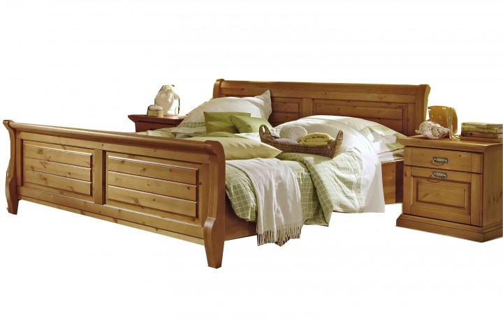 Betten Landhaus Bett Malta mit 2 Nachtkonsolen in Kiefer bernstein Betten Landhaus Bett Malta mit 2 Nachtkonsolen in Kiefer bernstein