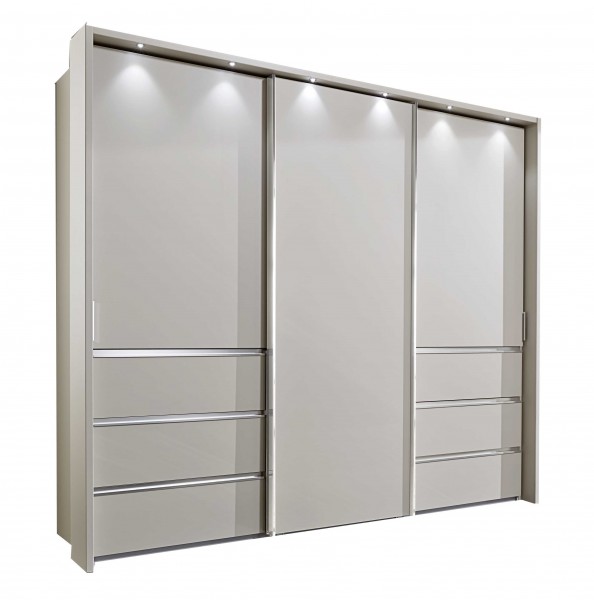 Schwebetürenschrank Malibu 310 cm Höhe 240 cm in champagner