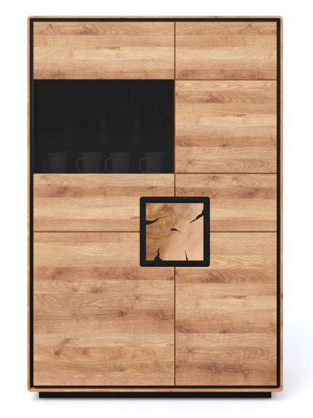 Highboard 2-L WZ-0625 in Wildeiche massiv geölt