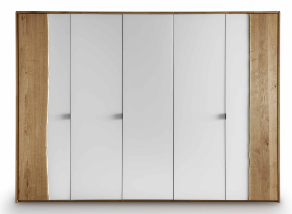 Forestales Kleiderschrank Colorado Baumkante Weißglas matt