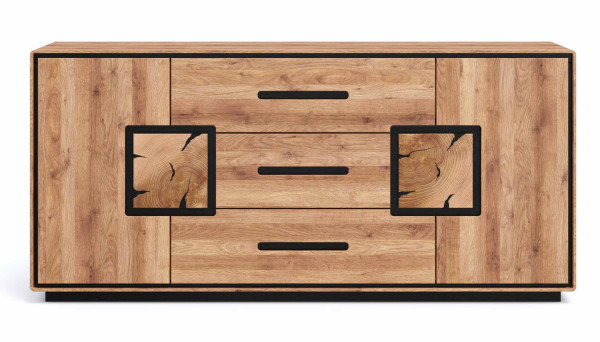 Sideboard 2 WZ-0625 in Wildeiche massiv geölt
