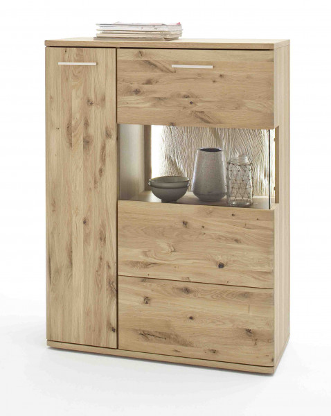 Highboard Links Santori SAN17T20 Asteiche bianco geölt