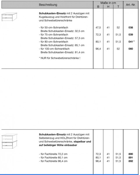 von Schrankinneneinteilung, 2, Zubehör | Wiemann günstig Inneinteilung Massiva