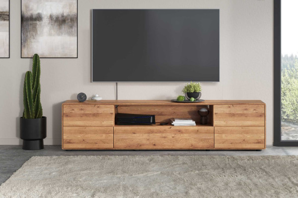 TV-Kommode 2 WZ-0663 in Wildeiche massiv geölt