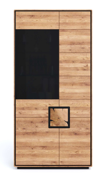 Vitrine 2-L WZ-0625 in Wildeiche massiv geölt