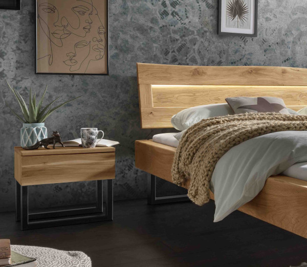 Balkenbett 817 Variante 1 in Wildeiche massiv geölt