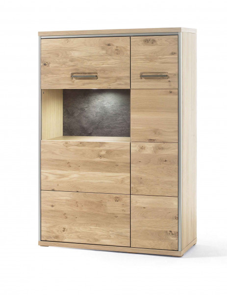 Kombi-Highboard Espero in Ast-Eiche Bianco