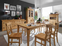 Vorschau: Stuhlgruppe Ole Kiefer massiv eichefarbig gebeizt geölt Vorschau: Stuhlgruppe Ole Kiefer massiv eichefarbig gebeizt geölt