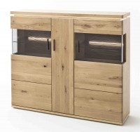 Highboard Barcelona in Balkeneiche Bianco geölt Highboard Barcelona in Balkeneiche Bianco geölt