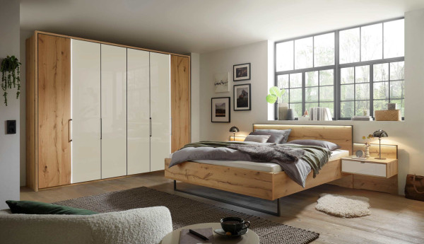 Schlafzimmer Wiemann Cremona Bianco-Eiche Chamapagner