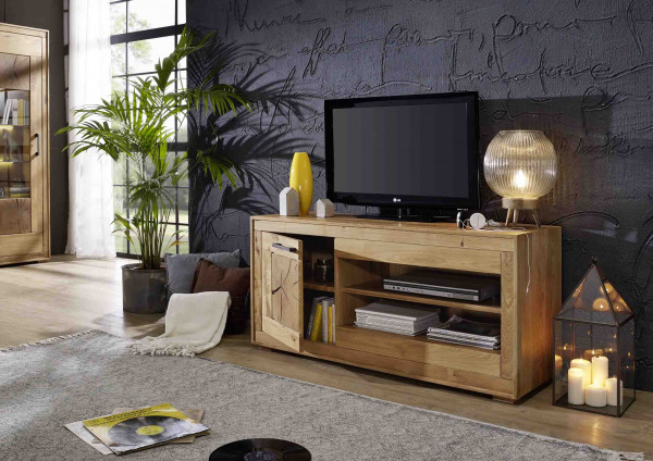 TV-Kommode 1 Zürich in Wildeiche massiv geölt