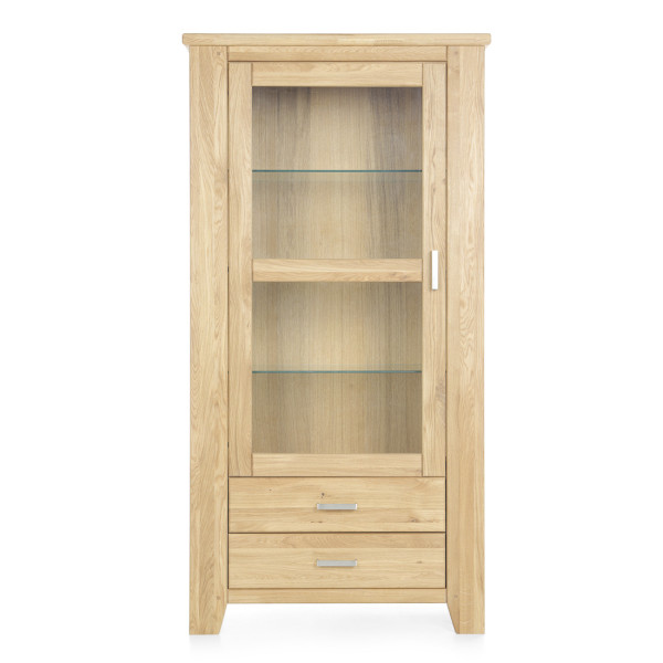 Vitrine Loft in Wildeiche natur massiv geölt