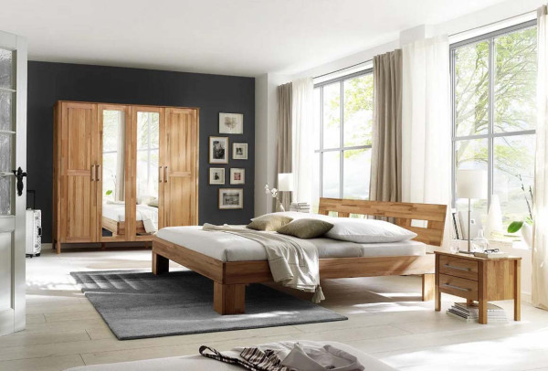 Schlafzimmer Zenna Kleiderschrank 4-türig Kernbuche