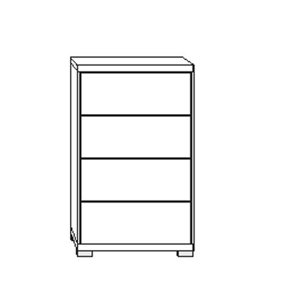 Mainau Schubkastenkommode schmal in Polar-Lärche