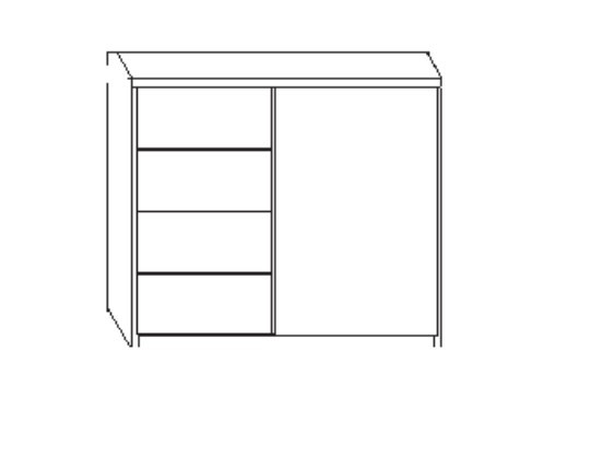 Kombikommode schmal Wiemann Lausanne