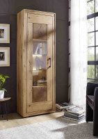 Vitrine 1 Zürich in Wildeiche massiv geölt Vitrine 1 Zürich in Wildeiche massiv geölt