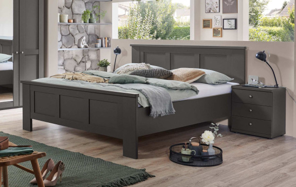 Bett Marlow in Graphit-Dekor