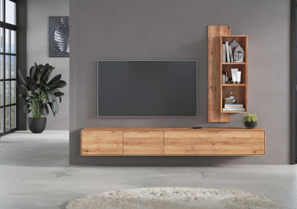 Wohnwand 2 WZ-0663 in Wildeiche massiv geölt