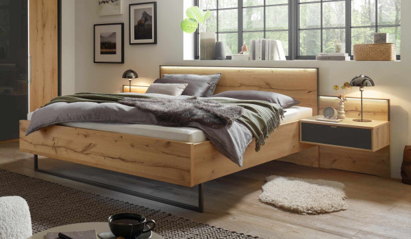 Bett Wiemann Cremona Bianco-Eiche