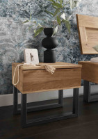 Vorschau: Balkenbett 817 Variante 1 in Wildeiche massiv geölt Vorschau: Balkenbett 817 Variante 1 in Wildeiche massiv geölt