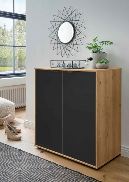 Herrenkommode Cremona Bianco-Eiche Graphit