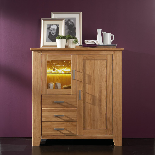 Highboard Loft Wildeiche natur massiv geölt