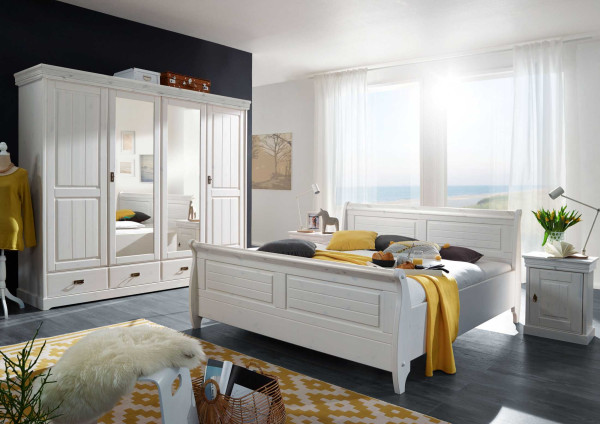 Schlafzimmer Skagen 4-türig Kiefer weiß