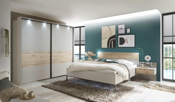 Schlafzimmer Asti Kieselgrau Nordic-Eiche