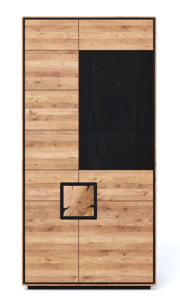 Vitrine 2-R WZ-0625 in Wildeiche massiv geölt