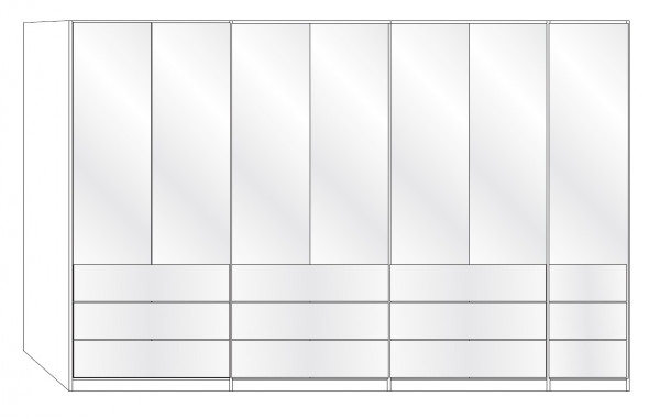 Funktions-Kleiderschrank Loft 350 cm