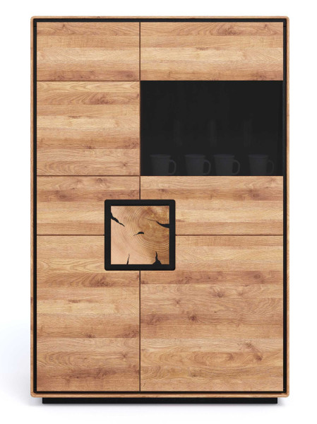 Highboard 2-R WZ-0625 in Wildeiche massiv geölt