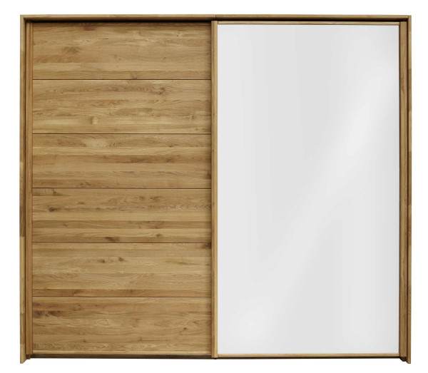 Woodside Schwebetürenschrank 180 cm Weißglas