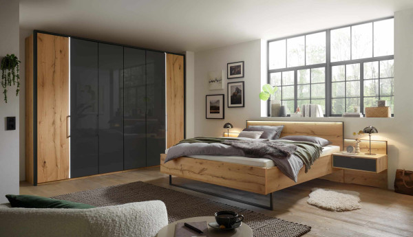 Schlafzimmer Wiemann Cremona Bianco-Eiche graphit