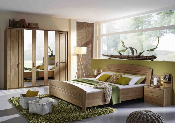 Schlafzimmer Bern in Eiche teilmassiv