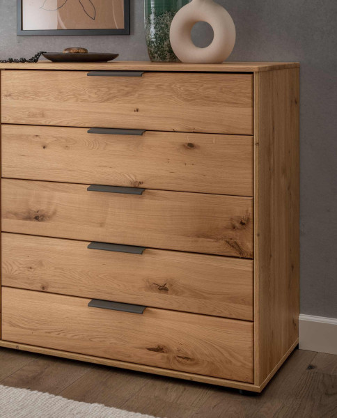 Schubkastenkommode Vancouver Front Eiche massiv schlicht