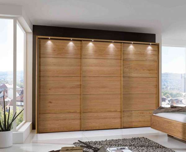 Schwebetürenschrank Cortina 400 cm Eiche teilmassiv Wiemann-günstig online kaufen
