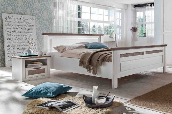 Schlafzimmer Lugano Pinie Absatz Taupe, günstig | Massiva Möbel.de