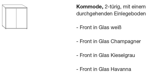 Herrenkommode Ventura mit Glasfront